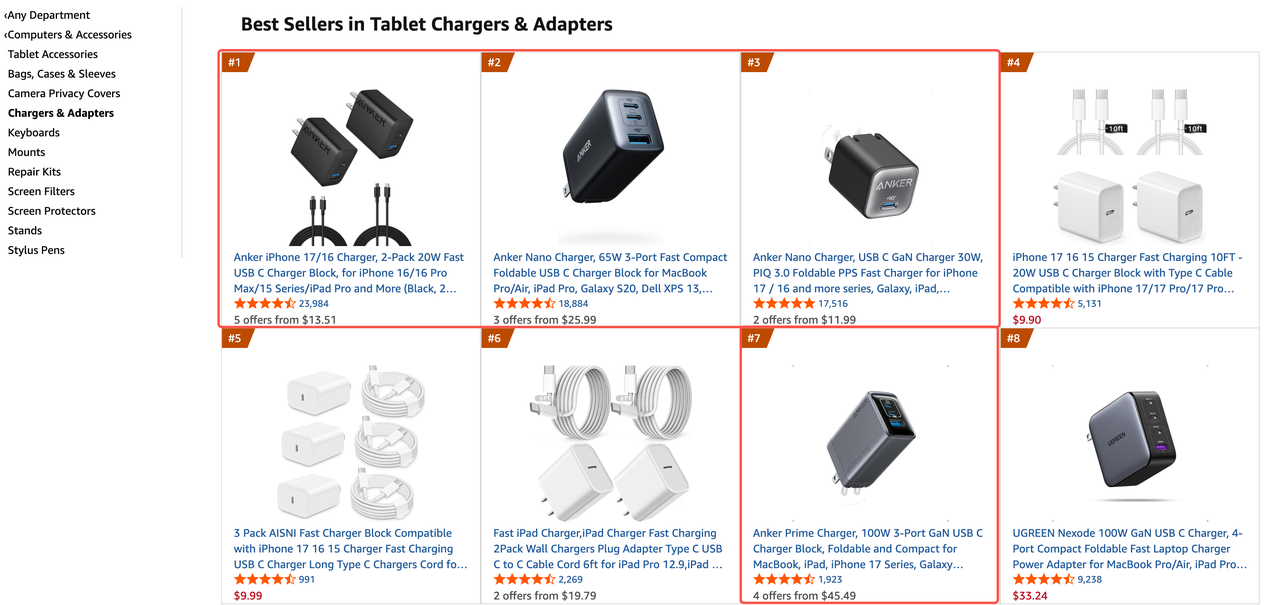 亚马逊英国站点 Best Sellers in Tablet Chargers & Adapters.png 亚马逊英国站点 Best Sellers in Tablet Chargers & Adapters.png