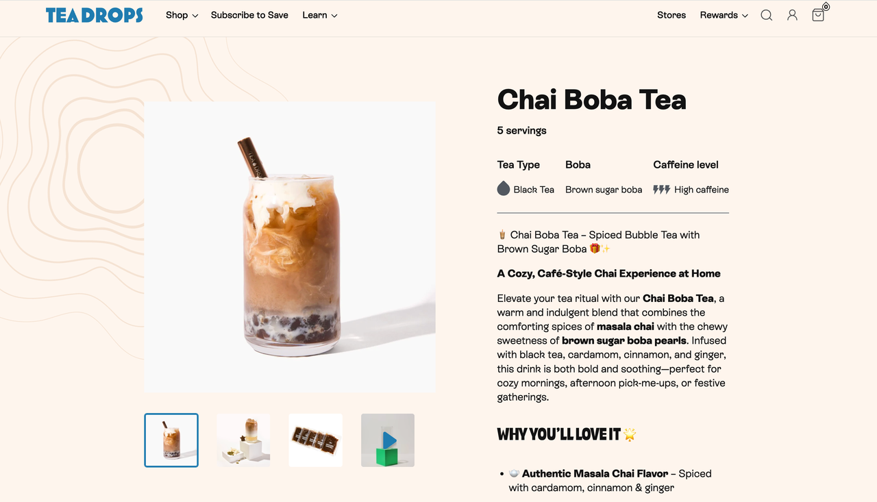 Tea Drops 产品详情页 Tea Drops 产品详情页