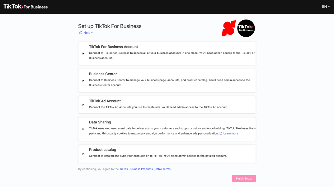 关联 TikTok for Business 账户 关联 TikTok for Business 账户
