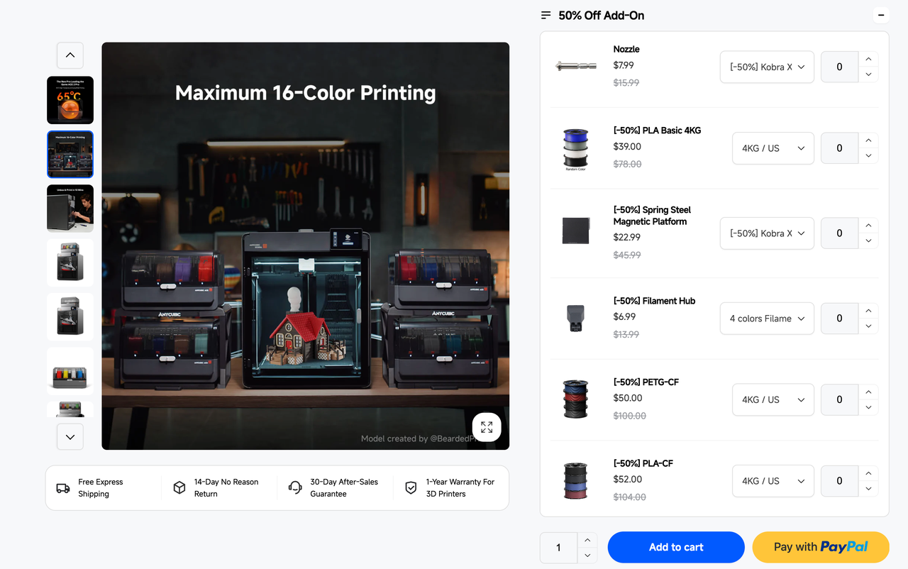 Anycubic 商品组合销售策略 Anycubic 商品组合销售策略