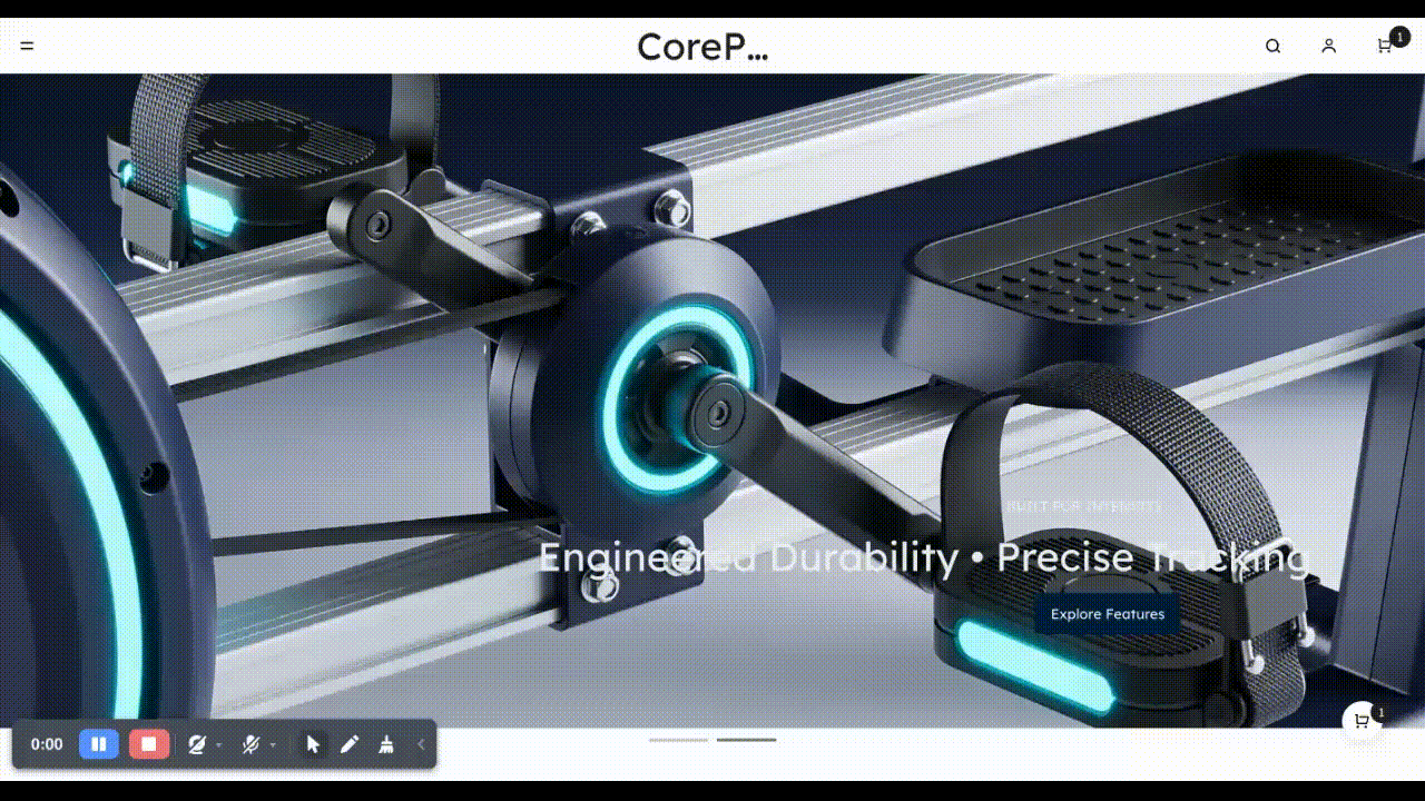 用店匠 AI 生成的健身器材电商网站 用店匠 AI 生成的健身器材电商网站