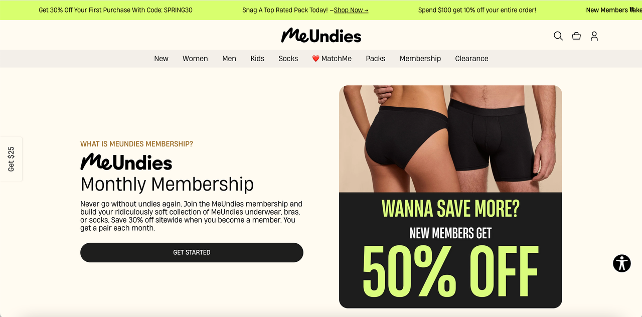 MeUndies 订阅制 MeUndies 订阅制