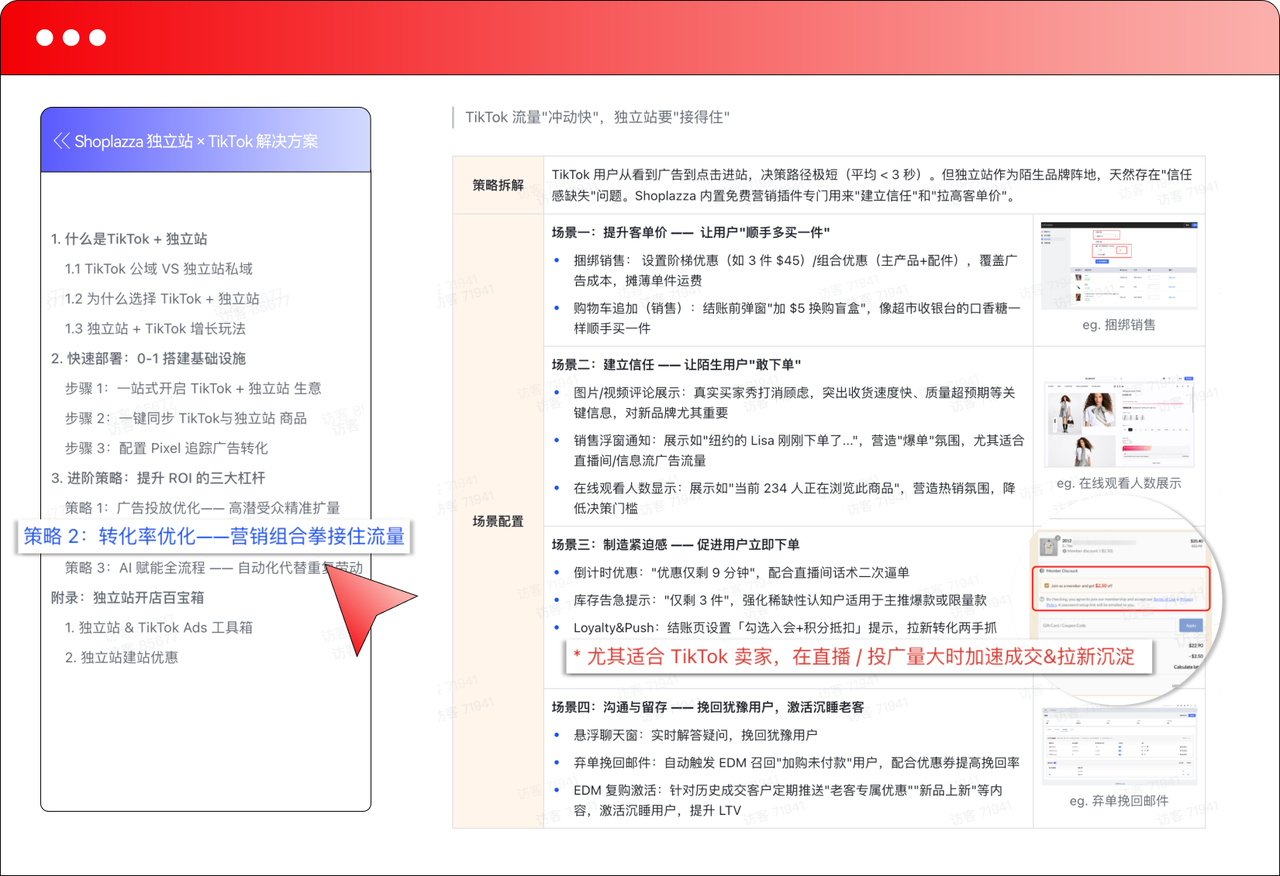 Shoplazza 独立站 × TikTok 解决方案 Shoplazza 独立站 × TikTok 解决方案