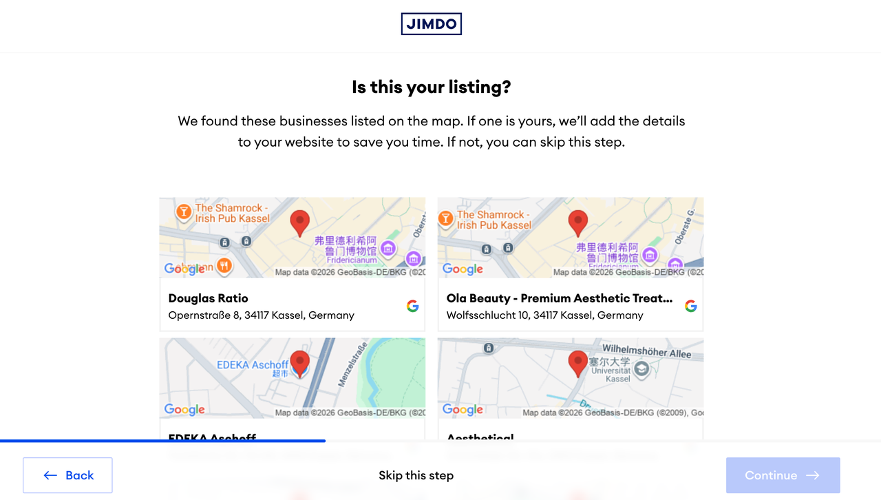 Jimdo 支持 Google Maps 连接 Jimdo 支持 Google Maps 连接