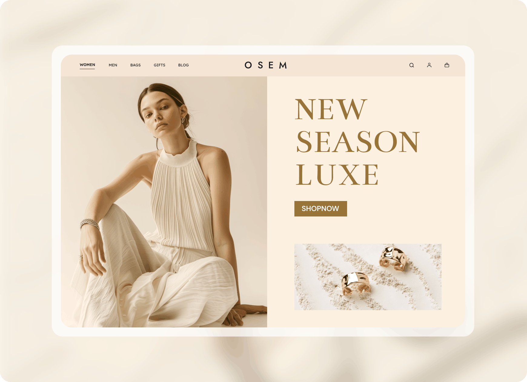 服饰卖家 · OSEM New Season Luxe 模板示意 服饰卖家 · OSEM New Season Luxe 模板示意